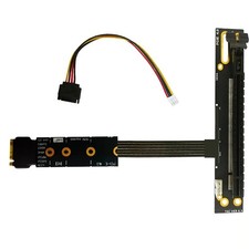 Black M.2 to PCIe x16 Graphics Card Adapter Cable With SATA Power Cable