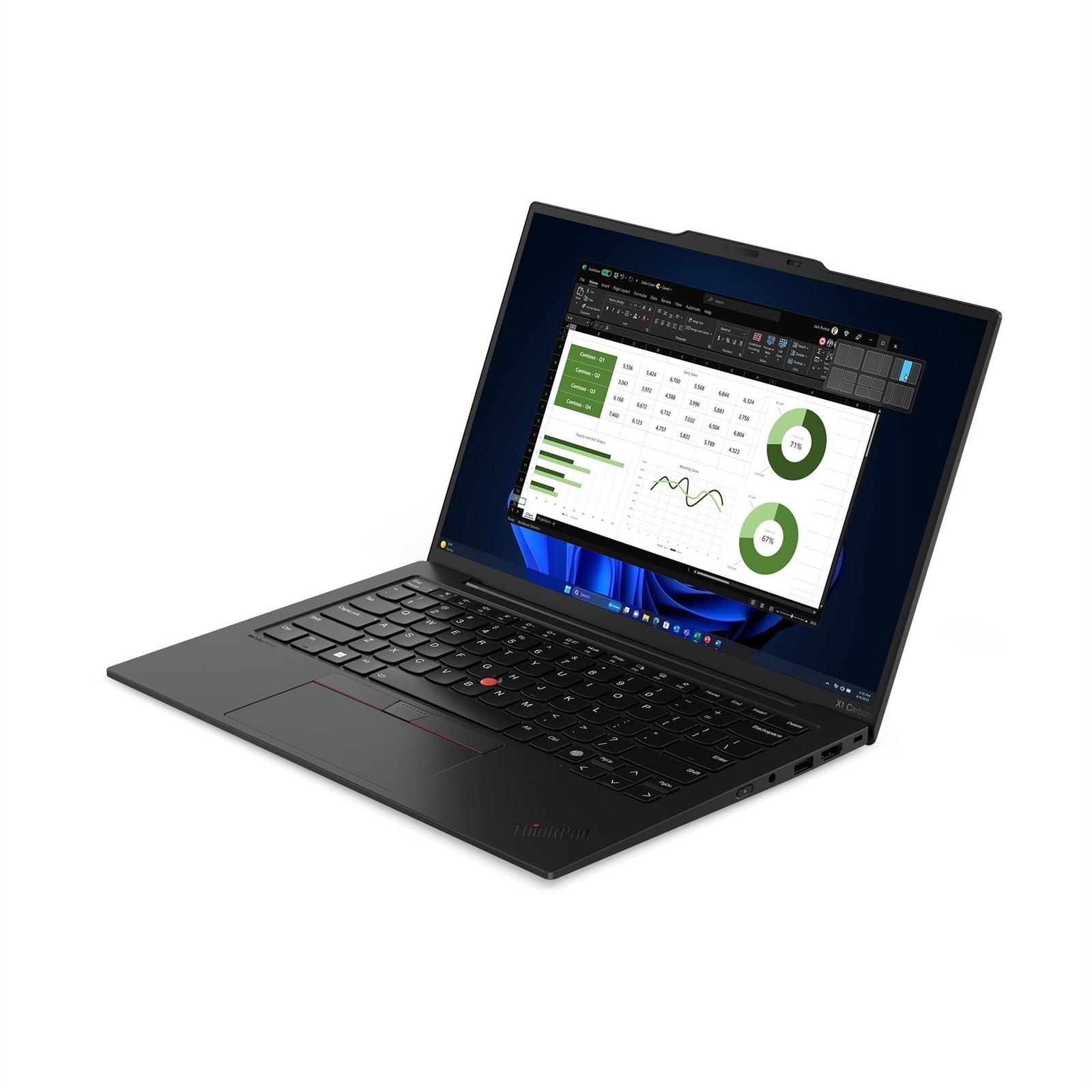 Lenovo THINKPAD X1 CARBON GEN 12, 14-Inch Laptop, with Intel Core Ultra 7, 2TB Solid State Drive (SSD), Windows 11 Home