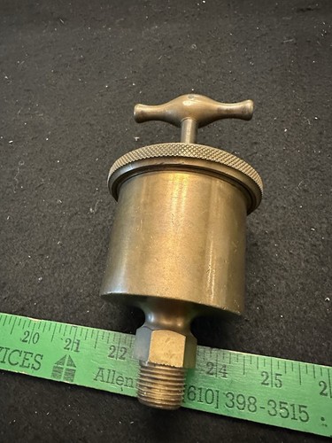 Vintage Brass Lunkenheimer Marine No. 3 Grease Cup - Hit and Miss/Steam Engine - Imagen 2 de 7
