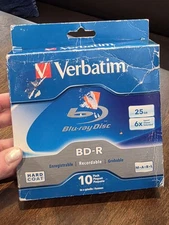 Verbatim 97238 10 Pack, BD-R 25GB 6X Spindle Box Blu-Ray Recordable