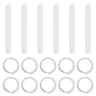 Für Partygeschenke, 16 Stück Silikon-Armbänder Snap-Bänder, Weiß