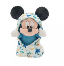 BNWT Disney Babies Mickey Mouse in Swaddle / Blanket Pouch 11 1/2" Plush Toy