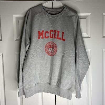 Vintage McGill University Crewneck Sweatshirt Gray Spell Out Pull Over Men s L