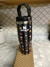 Stanley Cup 30 Ounce Flip Straw Tumbler Flower Design
