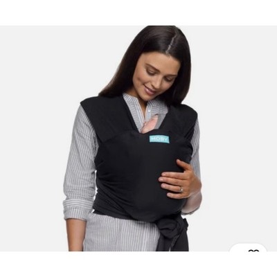 Moby Classic Cotton Baby Wrap Carrier Black One Size Infant Newborn w/ Box