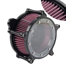 Air Purifier Intake Filter for Harley Dyna Street Bob Electra Glide Black+Red