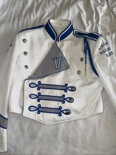 Vintage DeMoulin High School Marching Band White Uniform Jacket Fits Sz L/XL