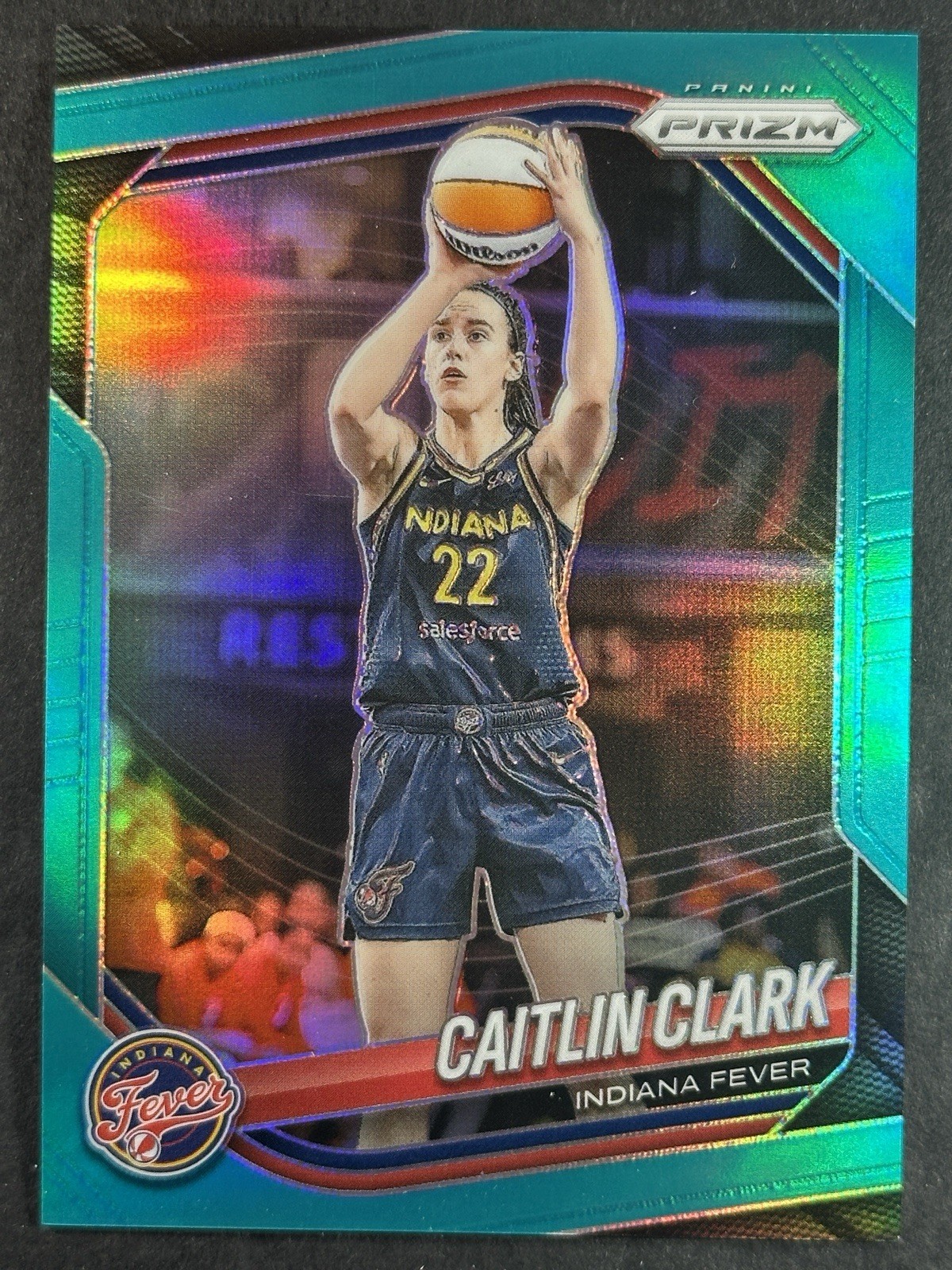 2025 Panini Prizm WNBA Caitlin Clark Teal Prizm /49 #22