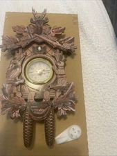 2” Face Cookoo Wall Clock- Black Numerals / Black Hands Quartz Battery Operated