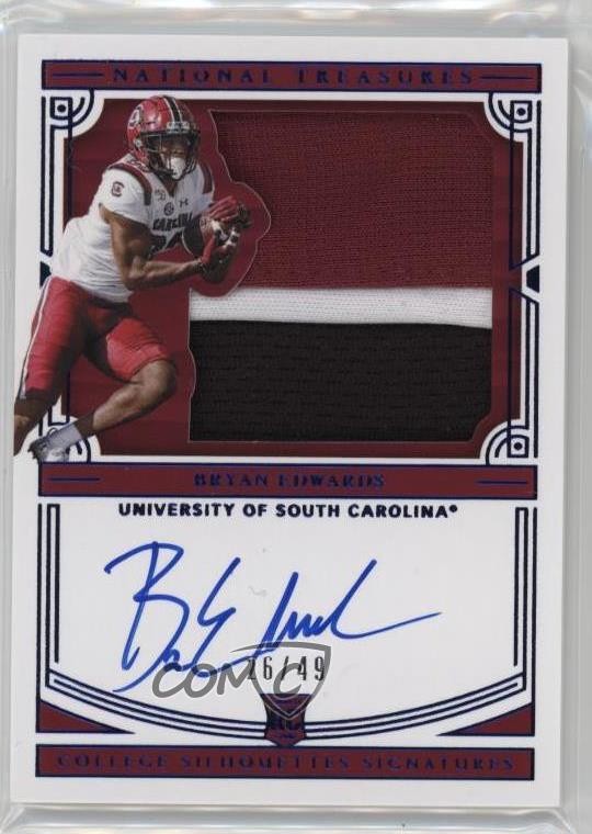 Bryan Edwards Panini National Treasures Collegiate #117 Base