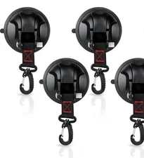 Vashly Heavy Duty Suction Cup Hooks Set – 4Pcs, 9.5cm, Strong & Durable