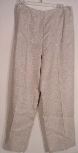 NEW TALBOTS Womens Dress Pants Slacks Size 6P Tan with Sparkling Silver NWT $128