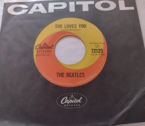 CANADA!!! VG+ to Ex THE BEATLES She Loves You / I'll Get You 1964 CAPITOL 45
