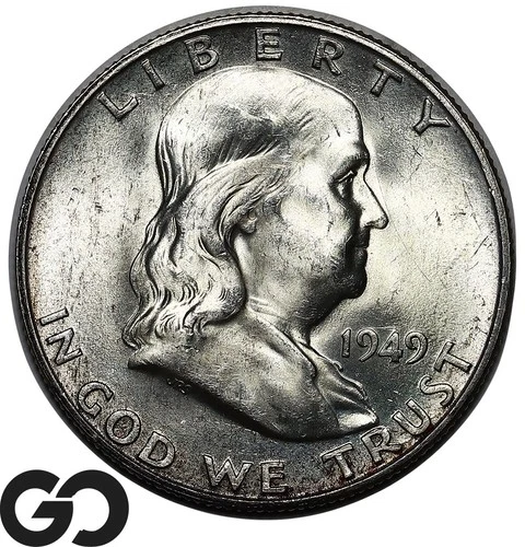 1949-D Franklin Half Dollar, Choice BU++