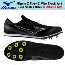 Mizuno X First 3 Wide Track And Field Spikes Black U1GA258102 Men's Size