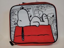 Lunch Bag - Peanuts Snoopy Dog-House Insulated School Snake Tote Case NEW White