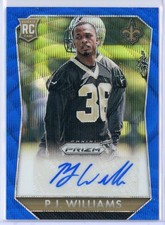 2015 Panini Prizm RS-PJ P.J. Williams RC Auto Blue Wave 084/150
