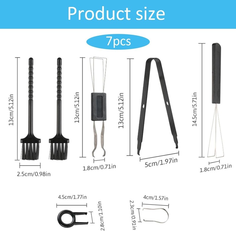 4PCS Switch Puller Keycap Puller Keyboard Brush, Stainless Steel Key Remover for