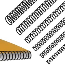 120 Packs Spiral Binding Coils Plastic Binder Binding Spirals Rings Multi Siz...