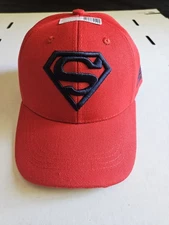 Superman Baseball Cap (Red cap with Navy Blue Logo)