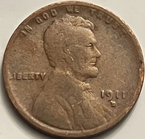 911-D Lincoln Wheat Cent VG-F Denver Mint Early Date JC1386