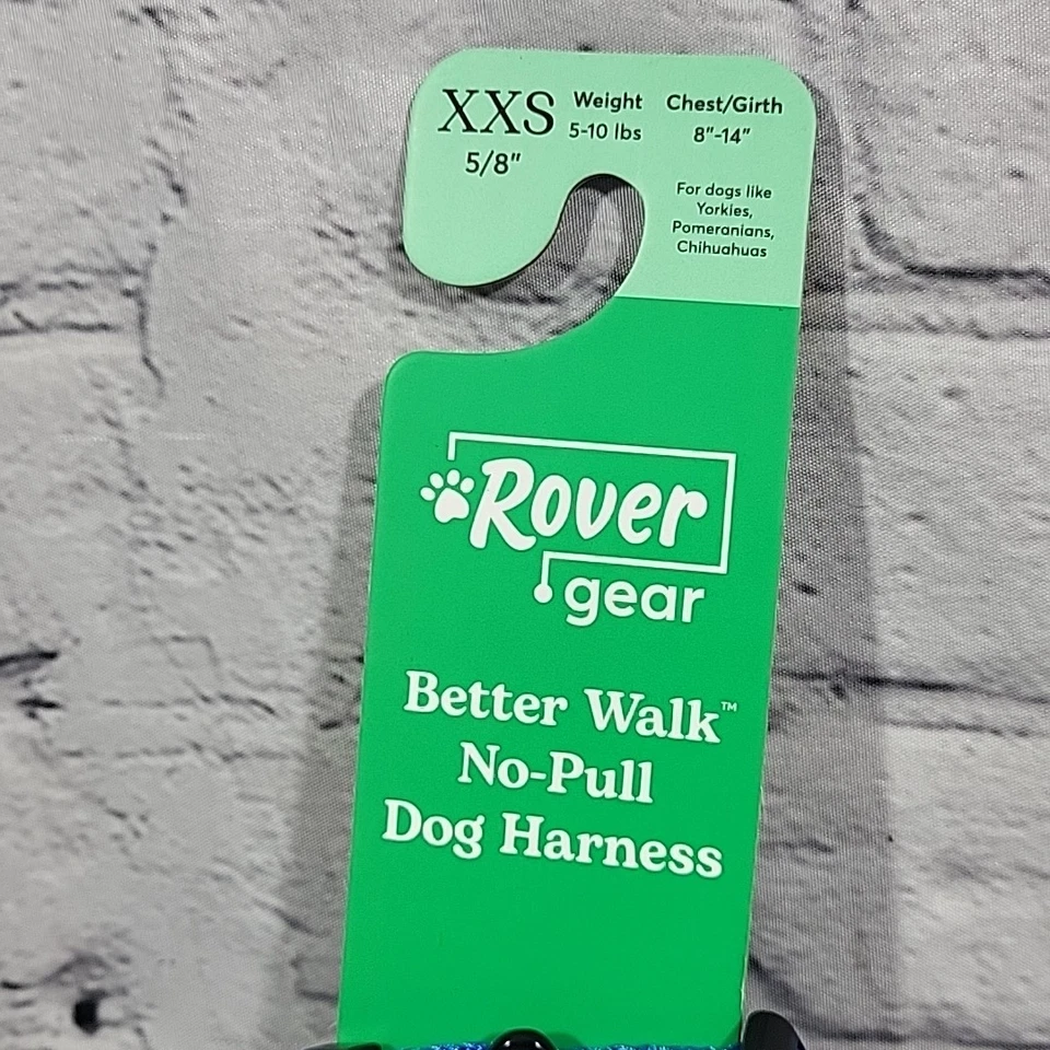 Arnés Rover Gear Better Walk No-Pull para perros talla XXS azul 5-10 libras nuevo Foto 2 de 4