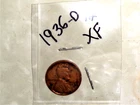 1936-D WHEAT-BACK PRNNY - GRADES "EXTREMELY FINE"