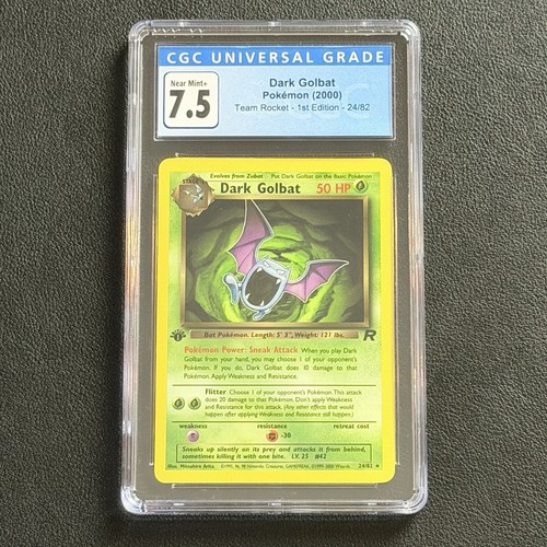 Dark Golbat (1st Edition) graded CGC 7.5 for sale on eBay