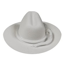 CalCastle Craft 12pcs Mini Cowboy Hat Western Wedding Favors Decoration 3" White