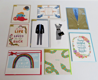 LOT of Papyrus + Bird & Quill BIRTHDAY & BLANK Greeting Cards ~ All New & Sealed