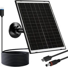 10W Solar Panel for Security Camera, Trail Camera, Type-C Device, Solar Charger 