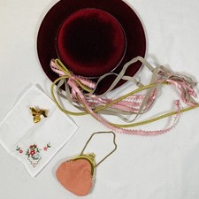 18" American Girl Doll PC Samantha's Meet Accessories, Complete Set: Brooch, Hat