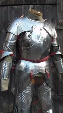 Steel Gothic Half Body Armor Knight Cuirass Medieval Costume Combat LARP Armor