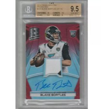 2014 PANINI SPECTRA Blake Bortles RC AUTO PATCH RED REFRACTOR  2/10 ONLY 9.5 GEM