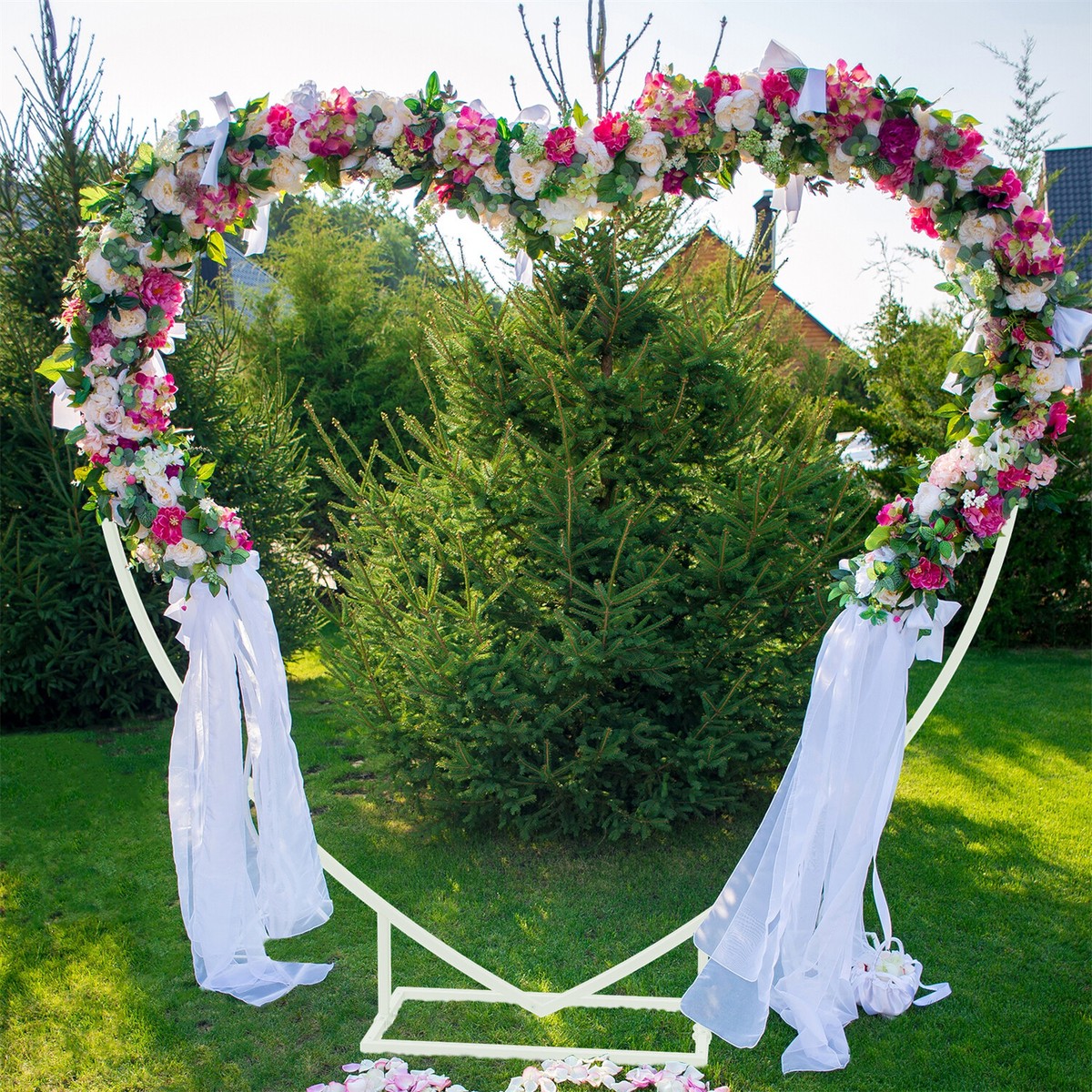 Large Size Metal Wedding Heart Arch Stand Frame Bridal Valentine's