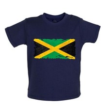 Jamaica Grunge Style Flag - Baby T-Shirt / Babygrow - Jamaican Love Kingston