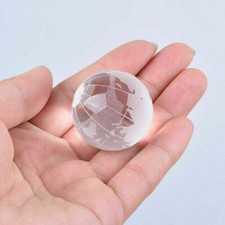 New 30mm Frosted Crystal Earth Globes Clear World Ball Marble Globe