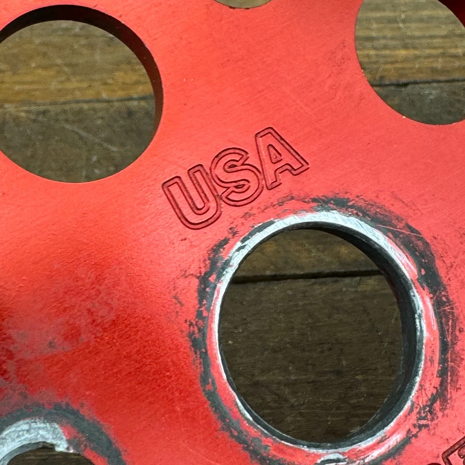 Piñón BMX Odyssey Z915 45t rojo EE. UU. Old School BMX Z-915 45 dientes aleación serie Foto 4 de 4