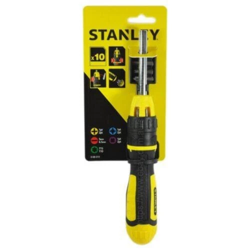 Stanley 10 Pieces Multibit Ratcheting Screwdriver 0-68-010