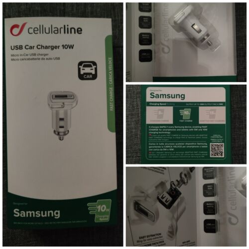 Cellularline Caricabatterie Smartphone Auto Accendisigari. USB Car Charger - Foto 1 di 5