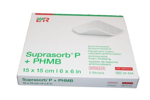 SUPRASORB P+PHMB antimikrobieller Schaumverband 15 x 15 cm (5 Stück) MHD 11/2024 - Bild 1 von 1