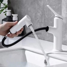 Bathroom Pull Out Sprayer Sink Basin Mixer Tap Swivel Upwelling Shower Faucet