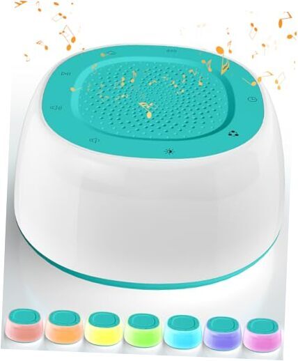 White Noise Machine Baby, Baby Sound Machine Kids with Night Light, Indigo