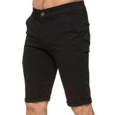 Enzo Mens Chino Shorts Slim Fit Cotton Stretch Casual Summer Beach Half Pants