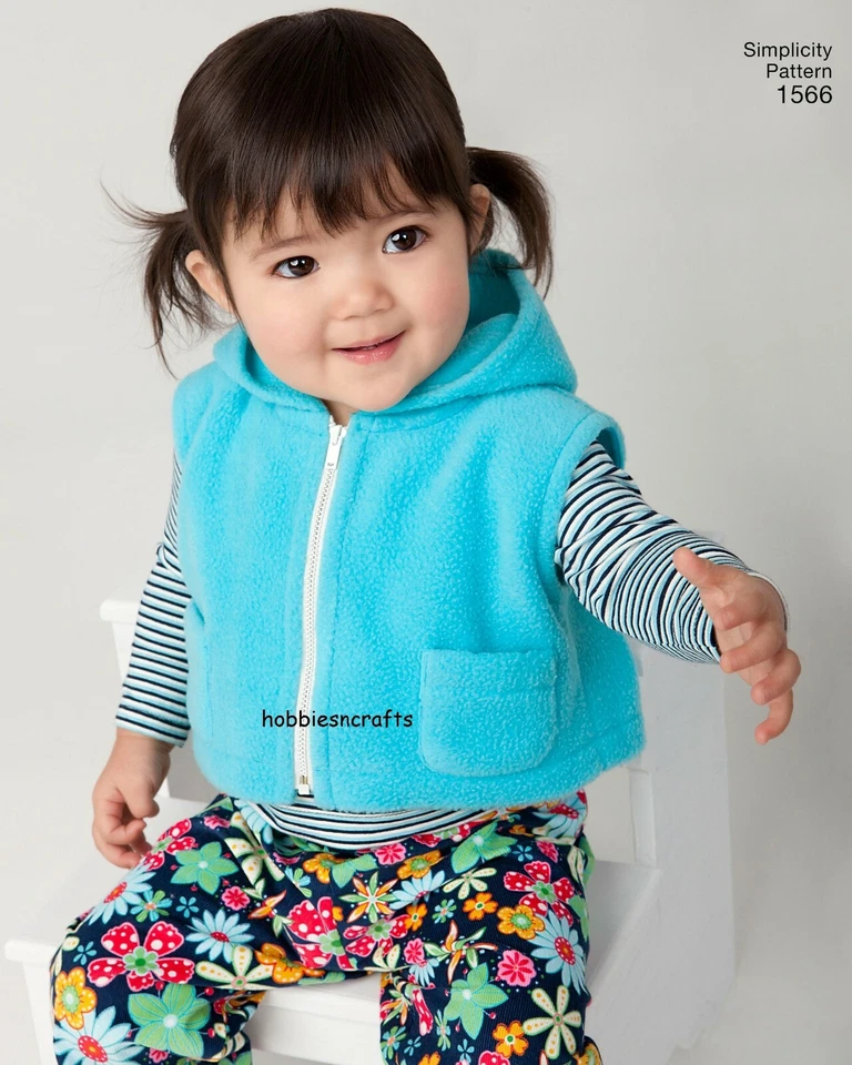 SIMPLICITY 1566A BABIES SEPARATES Sewing Pattern Sizes XXS - L (7lbs - 24lbs) - Image 4 of 4