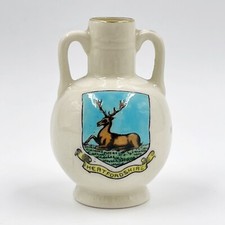 VINTAGE CORONET WARE PORZELLANMODELL MIT ZWEI GRIFFEN - HERTFORDSHIRE WAPPEN