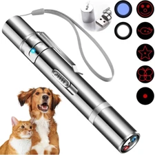 Cat Laser Toy – USB Rechargeable | 5 Light Patterns | Interactive Pet Fun