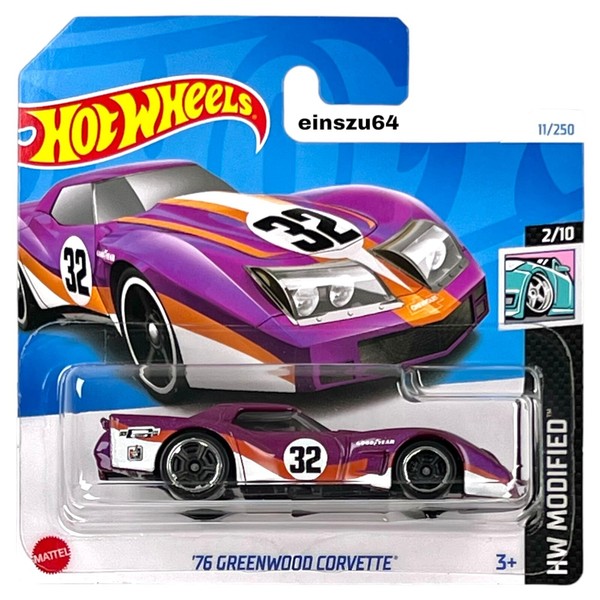 Hot Wheels 2024 - ´76 Greenwood Corvette - Modified 2/10 - HTB67 - 11/250 - 1:64-image