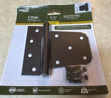 National Hardware 3-1/2in. L Matte Black Stainless Steel Extra Heavy Gate Hinge