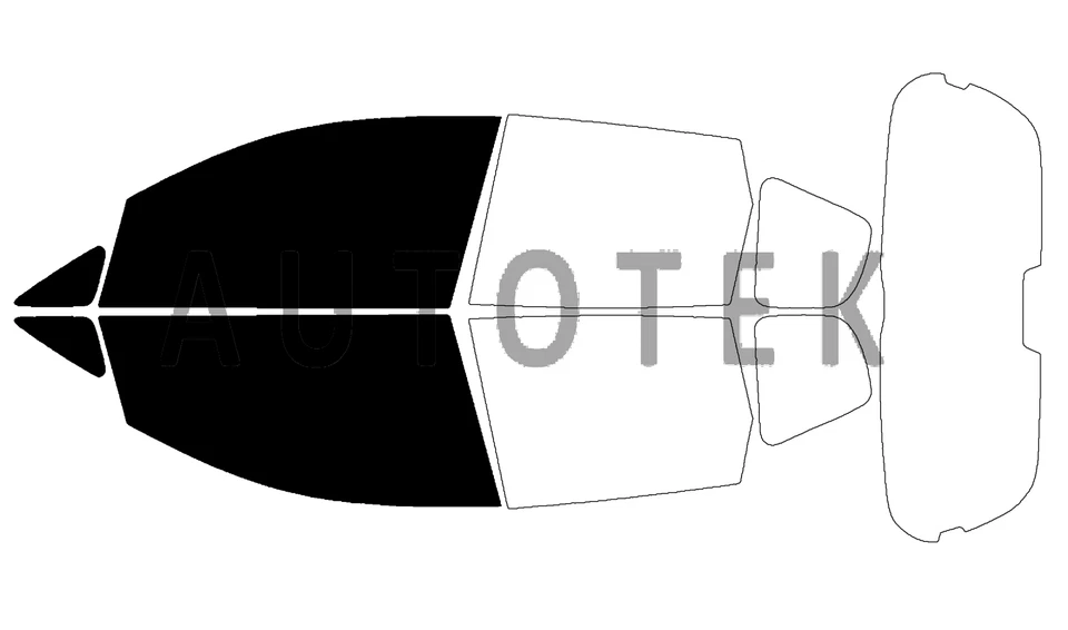 Película precortada ventanas delanteras de dos puertas cualquier tono para Honda Fit 2006-2008 Foto 2 de 4